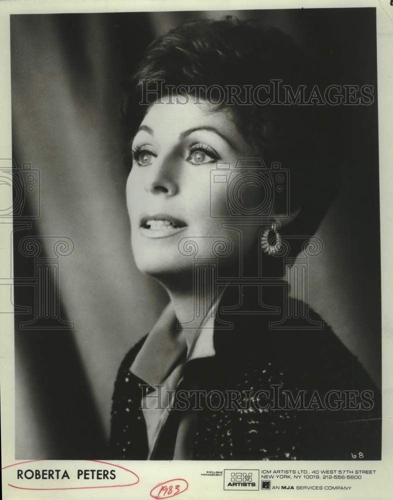 1983 Opera Singer Roberta Peters - Historic Images