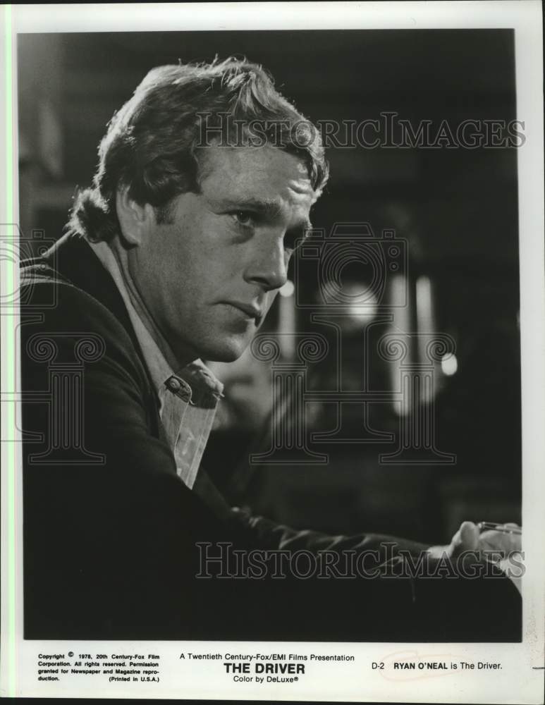 1979 Press Photo Actor Ryan O&#39;Neal is The Driver in movie - Historic Images