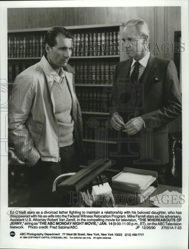 1990 Actor Ed O&#39;Neill in &quot;The Whereabouts of Jenny&quot; Television Movie - Historic Images