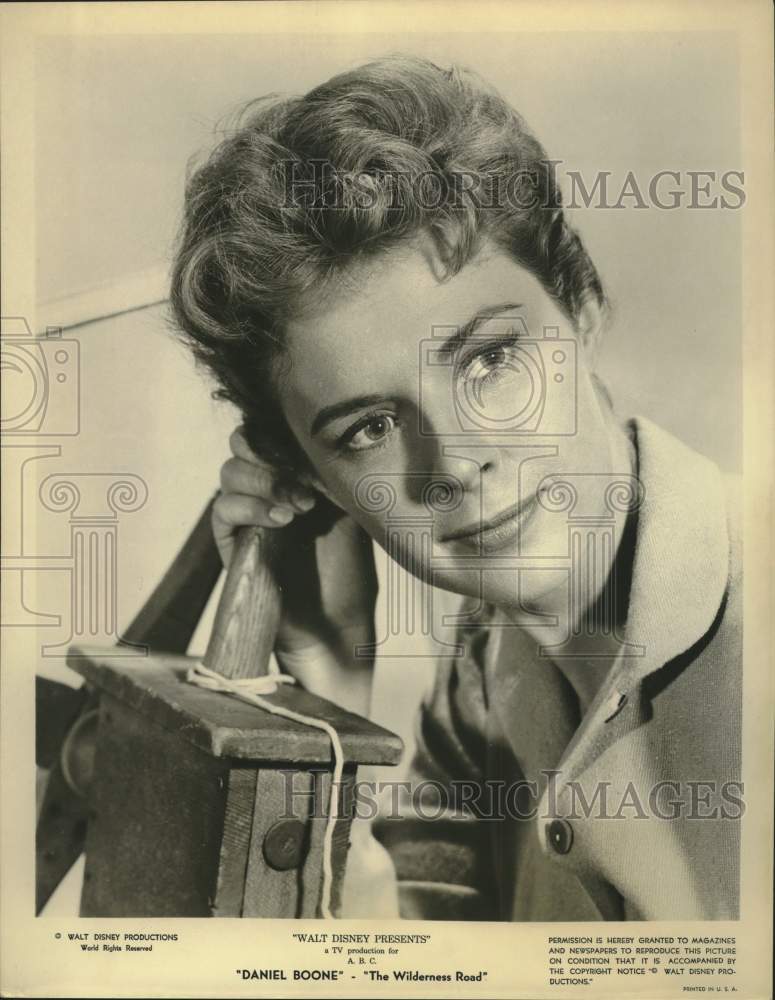Press Photo Actress Mala Powers in "Daniel Boone" "The Wilderness Road" - Historic Images