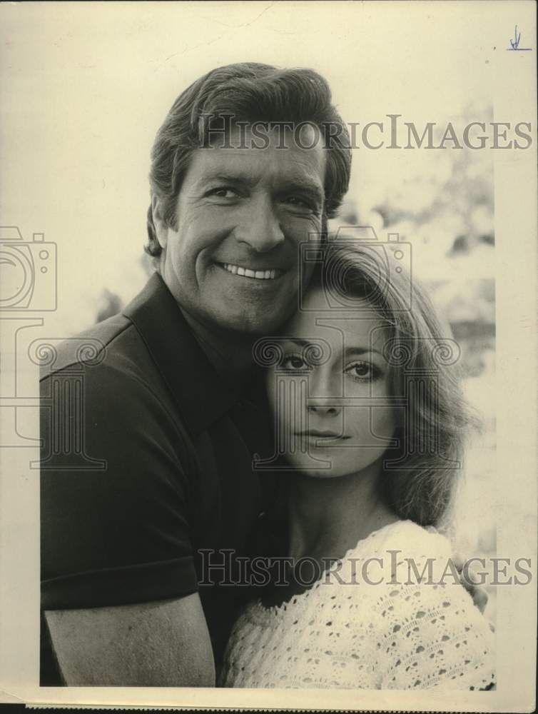 1971 Press Photo Actors Hugh O&#39;Brian, Elizabeth Ashley in &quot;Harpy&quot; on CBS - Historic Images