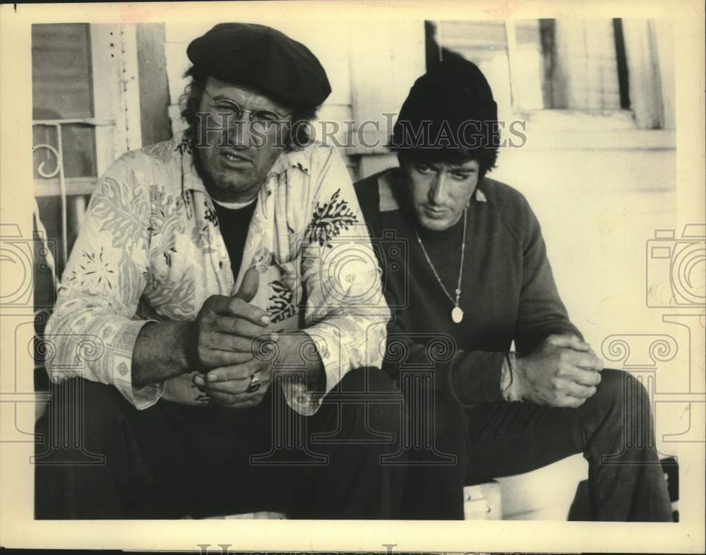 1977 Press Photo Actors Al Pacino and Gene Hackman in "Scarecrow" Movie - Historic Images