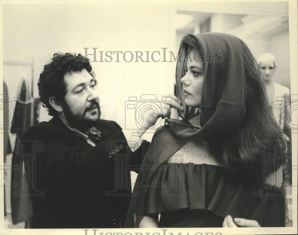 1980 Press Photo Actors Robert Anton, Sherry Mathis in &quot;Search for Tomorrow&quot; - Historic Images