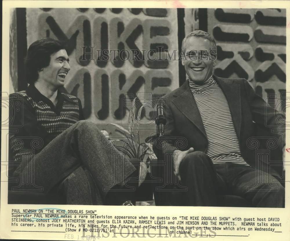 Press Photo Actor Paul Newman on &quot;The Mike Douglas Show&quot; - Historic Images