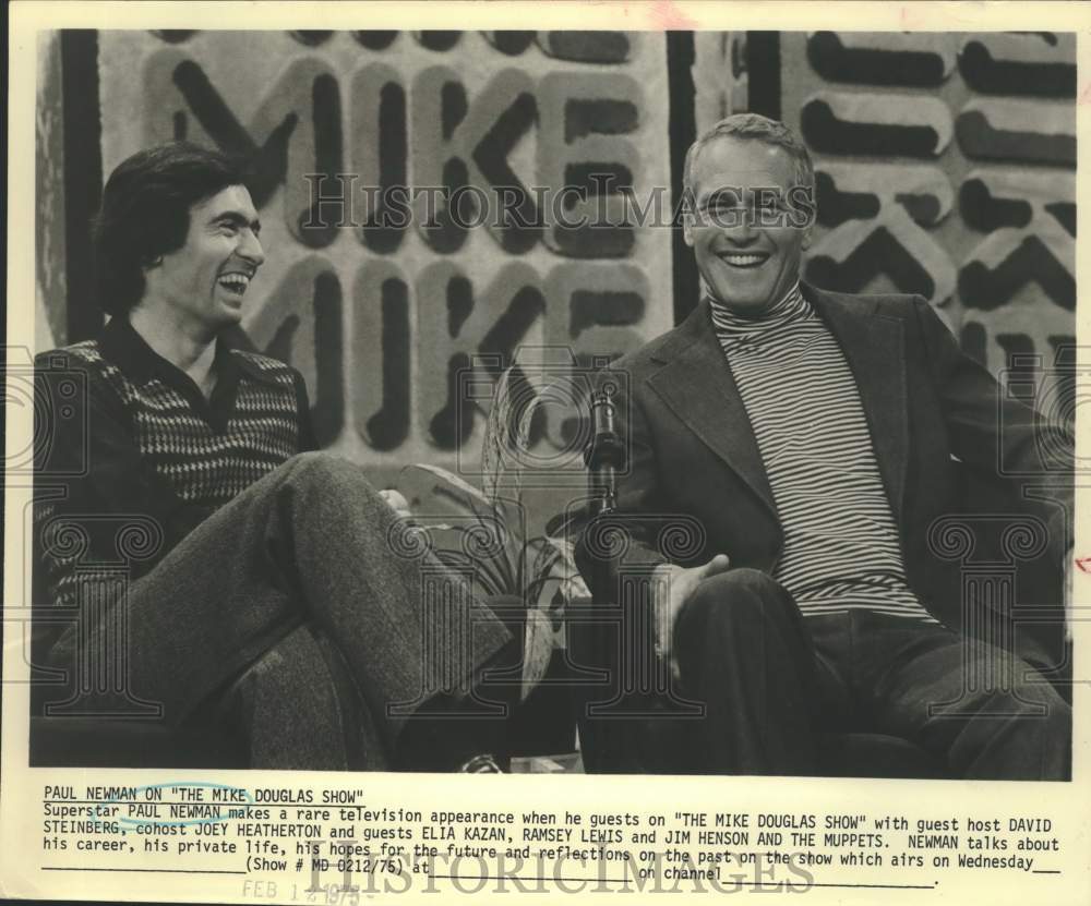Press Photo Actor Paul Newman on "The Mike Douglas Show" - Historic Images