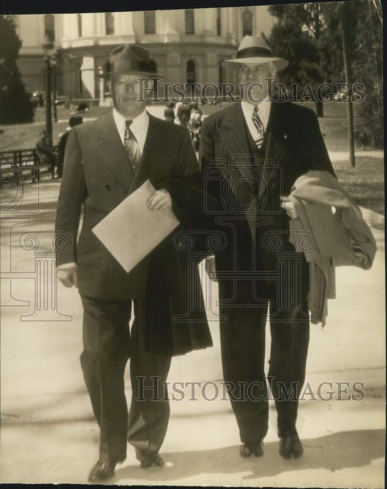 1944 Press Photo John W. Bricker, Ohio Governor with Governor Earl Warren - Historic Images