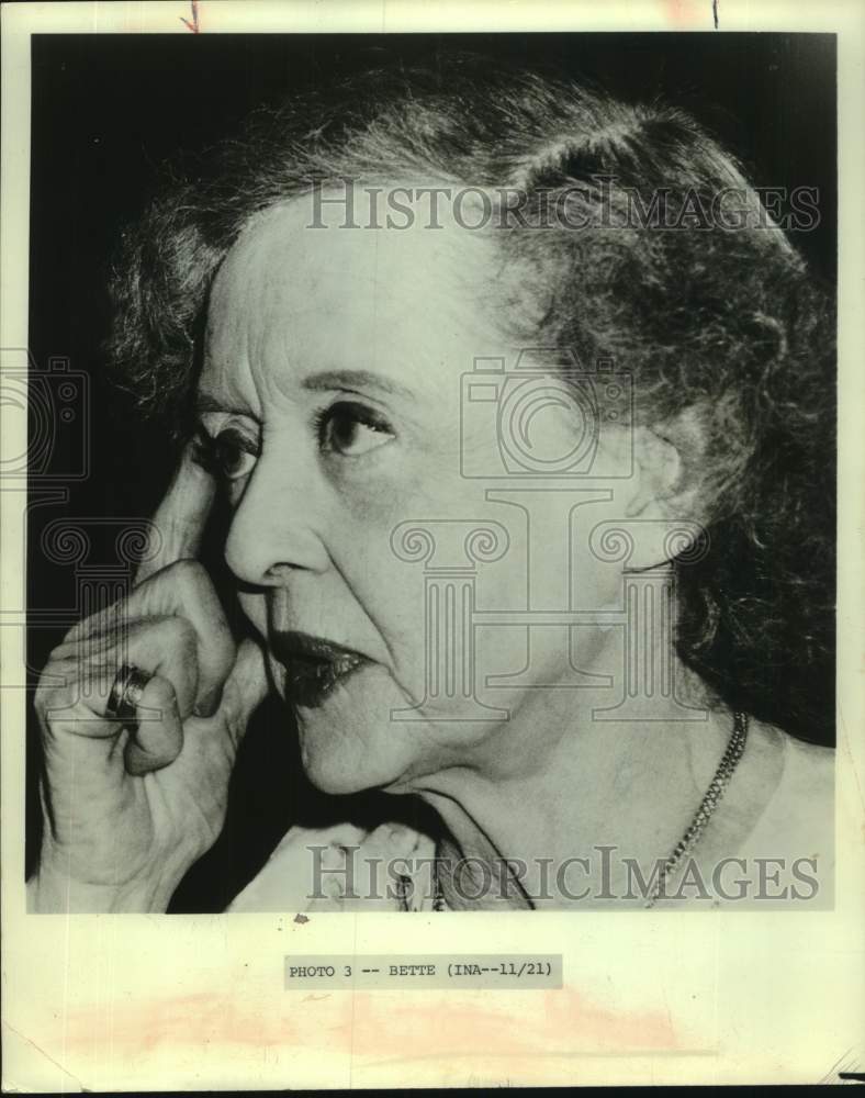 Press Photo Actress Bette Davis - Historic Images