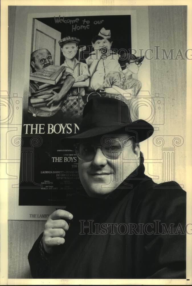 1987 Press Photo Josh Mostel appears in "The Boys Next Door" at Theater - Historic Images