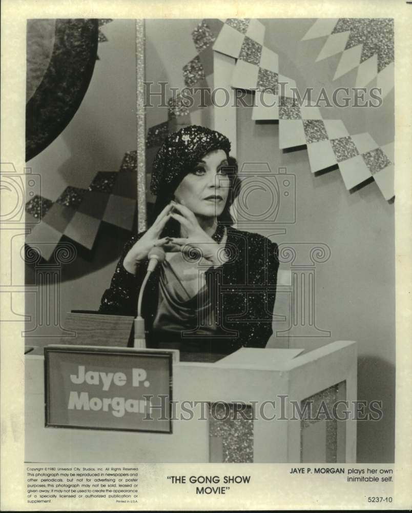 1980 Actress Jaye P. Morgan on &quot;The Gong Show Movie&quot; - Historic Images