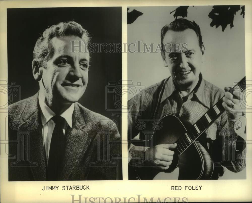 Press Photo Musicians Jimmy Starbuck and Red Foley - Historic Images