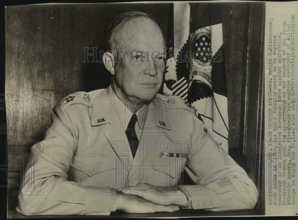 1949 General Dwight D. Eisenhower, European Force Supreme Commander - Historic Images