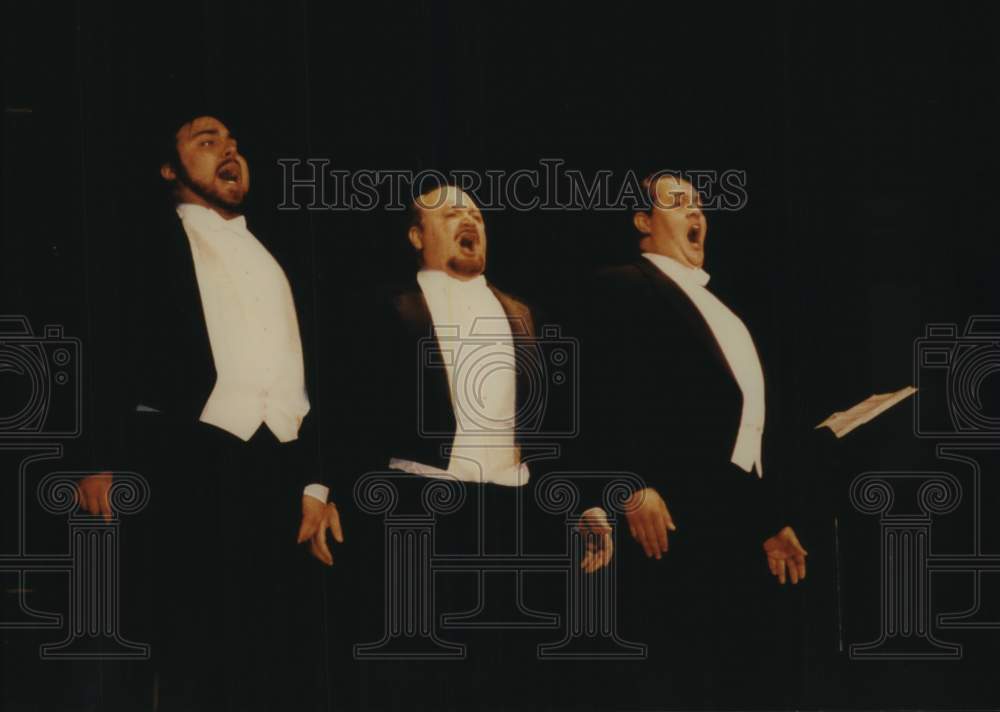 1996 Press Photo Mark Richter, George Cortez, Jake Canter, Three Tenor Singers - Historic Images