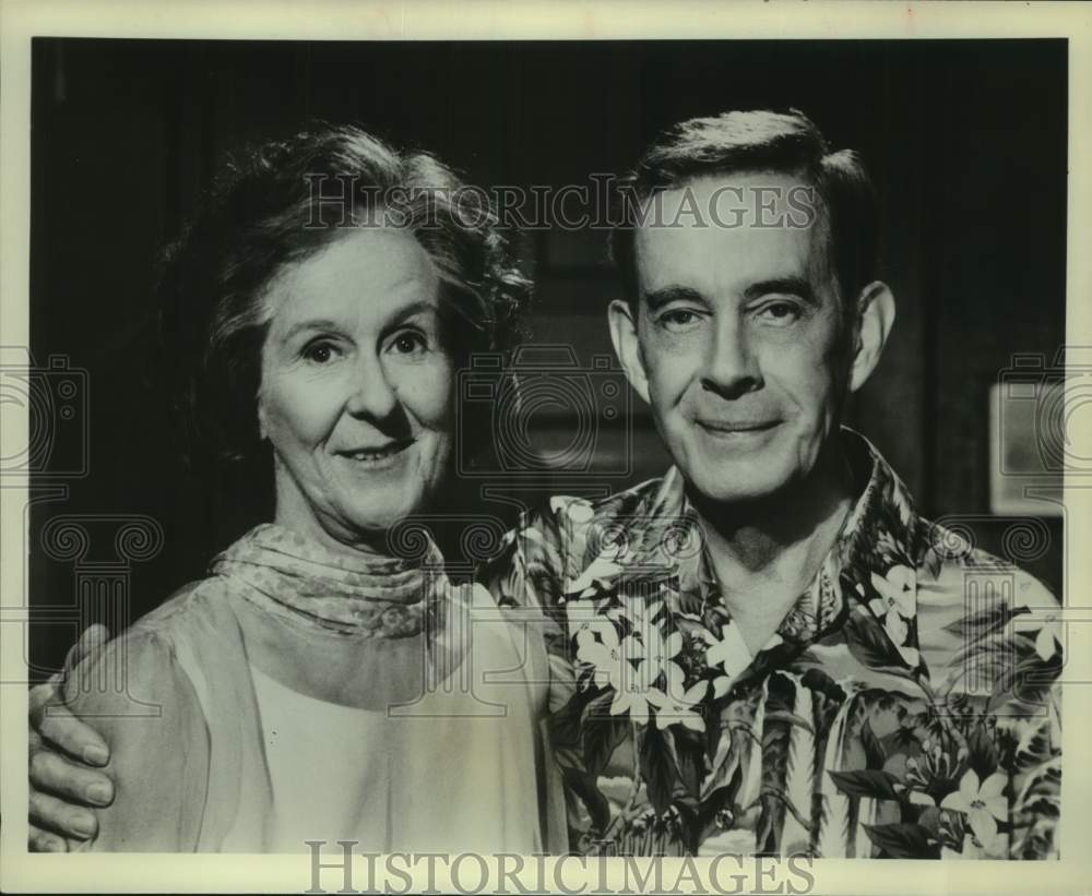 Press Photo Actor Harry Morgan and Friend - sax07117- Historic Images