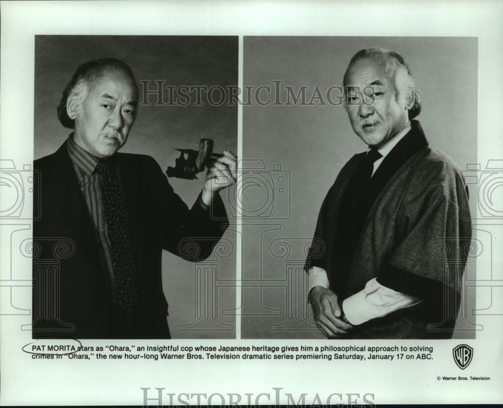 Press Photo Actor Pat Morita Starring in "Ohara" Television Series - Historic Images