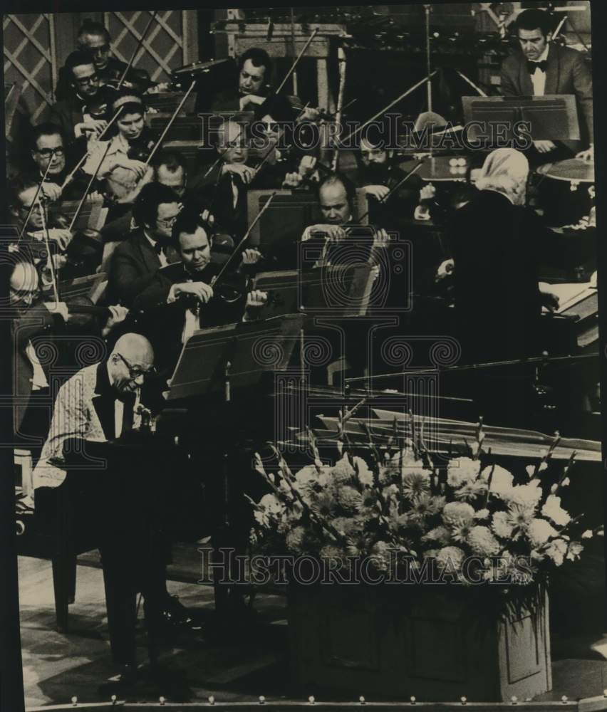 Press Photo Musician Eubie Blake Performs on Evening at Pops Old Timers Night - Historic Images