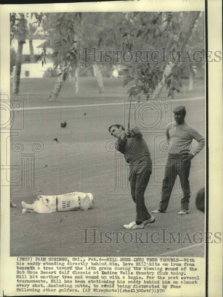 1970 Press Photo Golfer Dave Hill at California Bob hope Desert Golf Classic - Historic Images