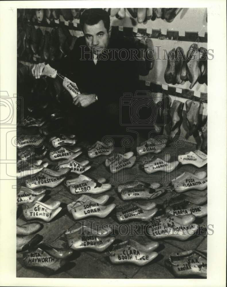 1997 Salvatore Ferragamo, Shoe Maker for Celebrities with Lasts - Historic Images