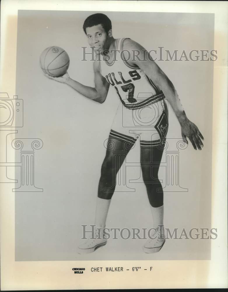 Press Photo Chet Walker, Chicago Bulls Basketball Forward Player - Historic Images