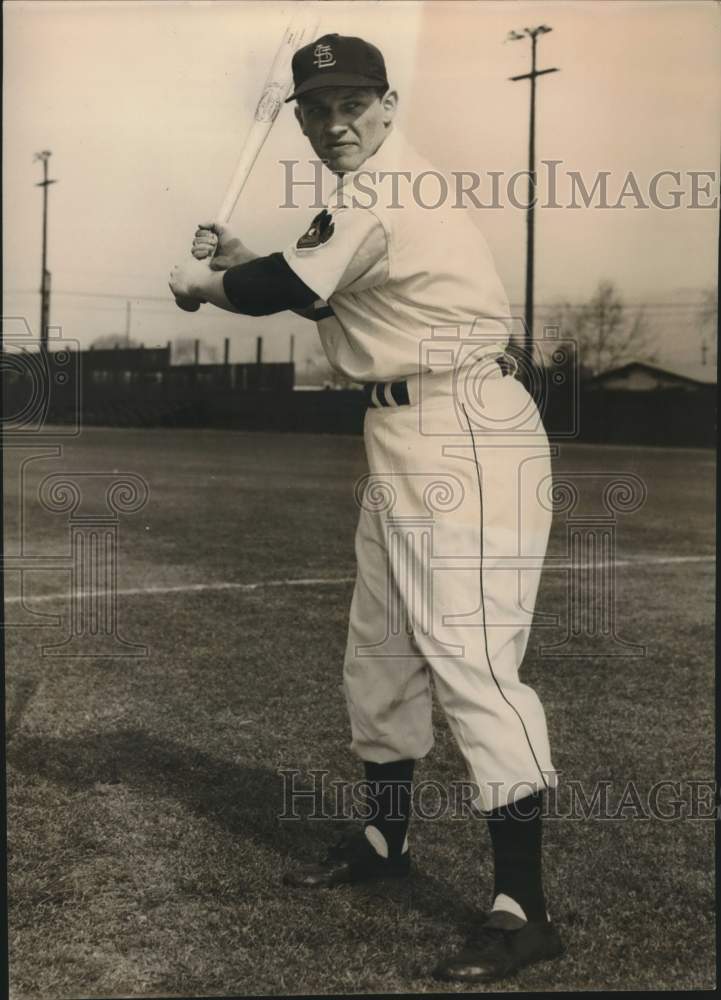 Press Photo Bob Nieman, St. Louis Browns Baseball Outfield Player - Historic Images