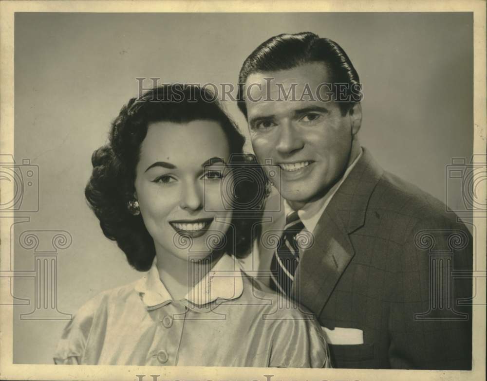 Press Photo Actors Bess Myerson and Randy Merriman on &quot;The Big Payoff&quot; - Historic Images