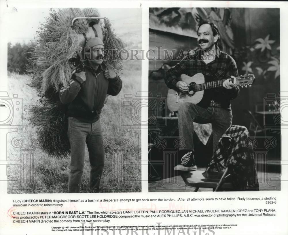 1981 Press Photo Cheech Marin, Actor and Director in &quot;Born in East L.A.&quot; Movie - Historic Images