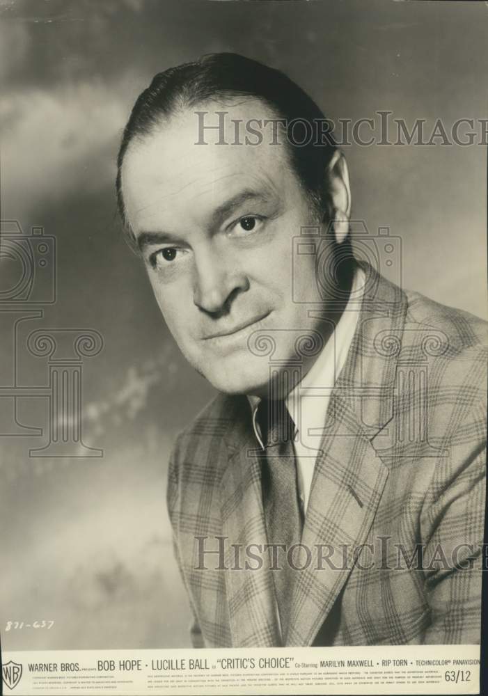 Press Photo Actor Bob Hope Stars in Warner Bros. Movie "Critic's Choice" - Historic Images