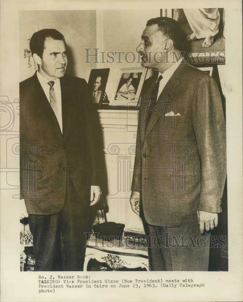 1963 Vice President Nixon with President Nasser, Cairo-Historic Images