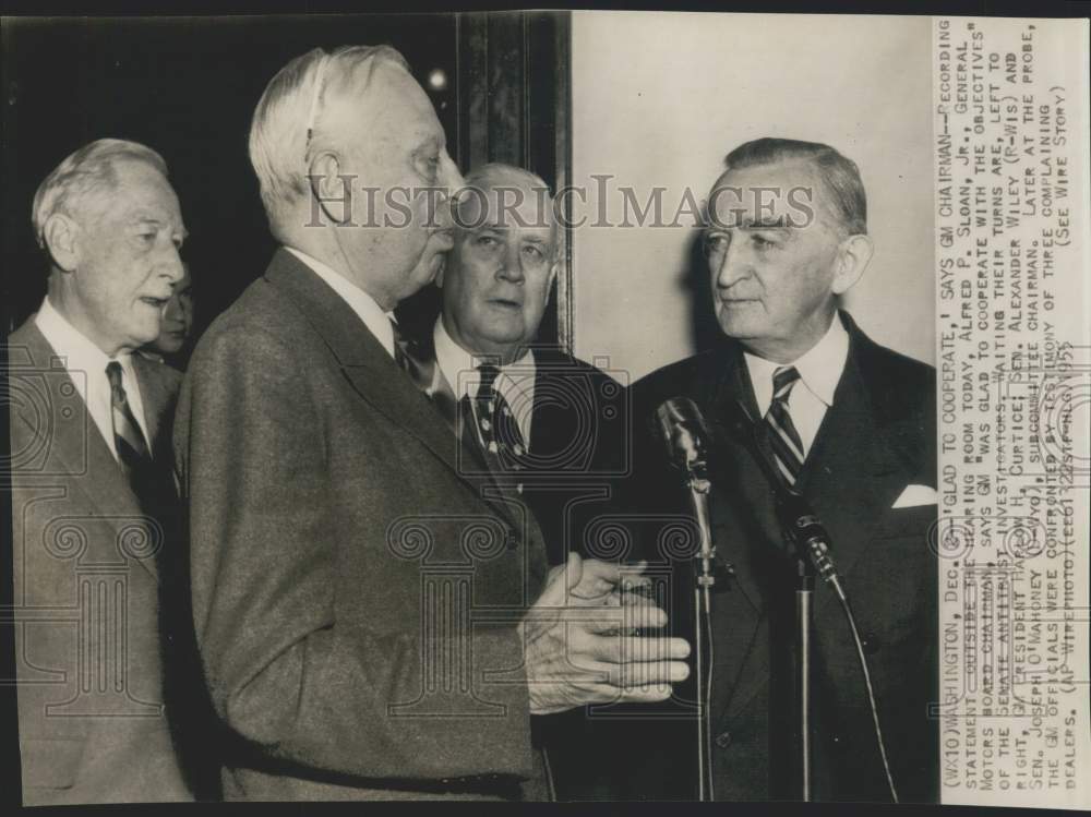 1955 Alfred P Sloan, Jr. with General Motors Officials in Washington-Historic Images