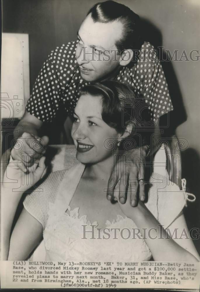 1949 Press Photo Betty Jane Rase, ex-wife of Mickey Rooney to remarry, Hollywood - Historic Images