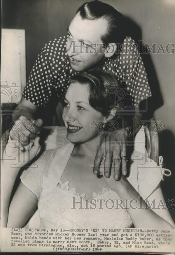 1949 Betty Jane Rase, ex-wife of Mickey Rooney to remarry, Hollywood ...