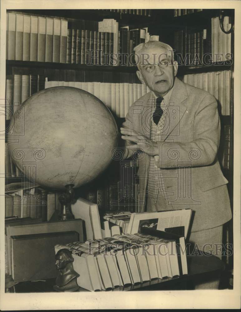 1942 Press Photo Professor William Lyon Phelps, Yale University, Connecticut- Historic Images