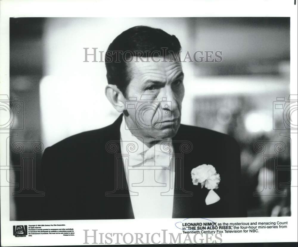Press Photo Leonard Nimoy portrays the Count in "The Sun Also Rises" - Historic Images