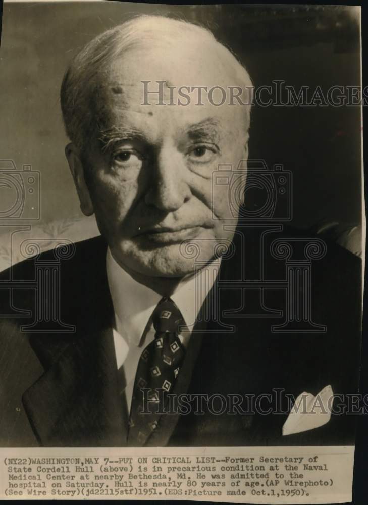 1950 Cordell Hull, former Secretary of State, Washington-Historic Images