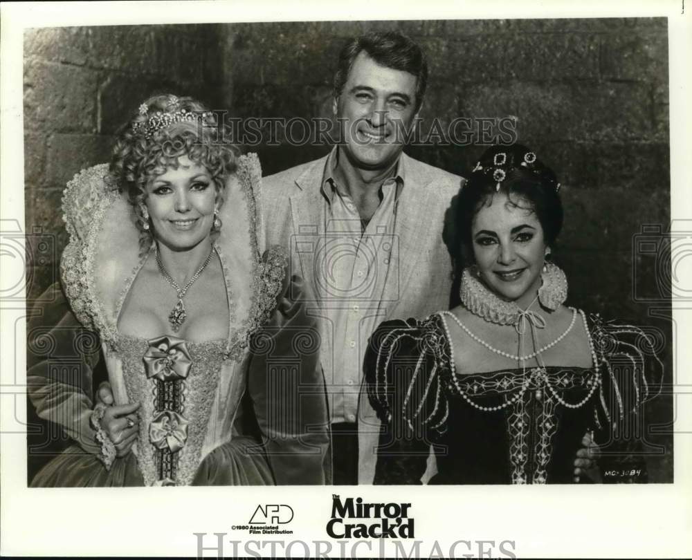 1980 Press Photo Kim Novak, Rock Hudson and Elizabeth Taylor - Historic Images