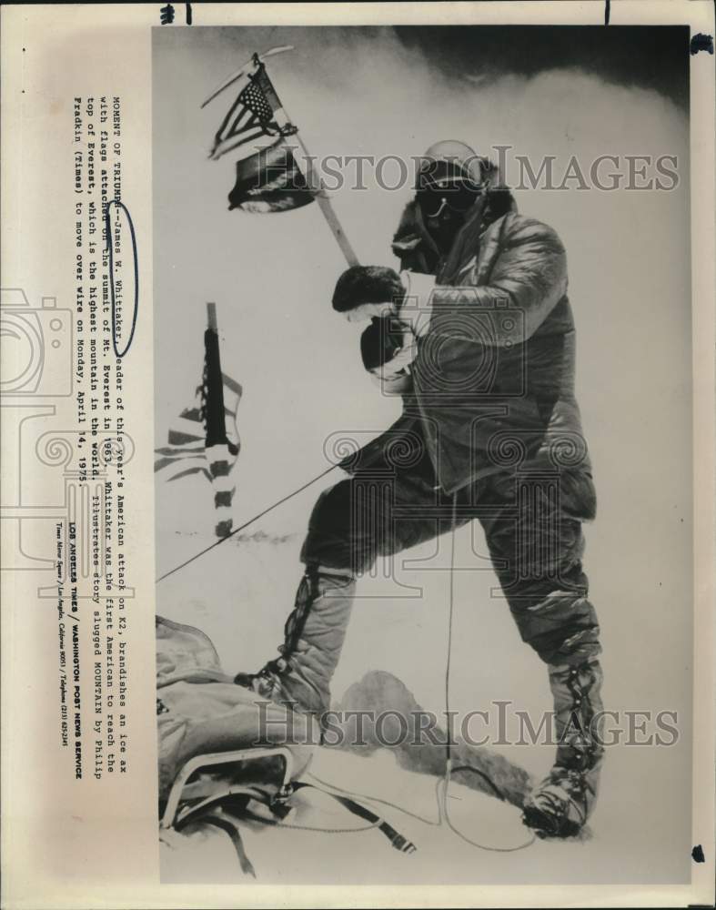 1963 Press Photo James Whittaker, first American to reach Mt. Everest summit- Historic Images