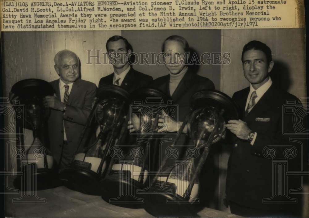 1971 Press Photo Kitty Hawk Memorial Awardees- Wright Brothers Memorial Banquet- Historic Images