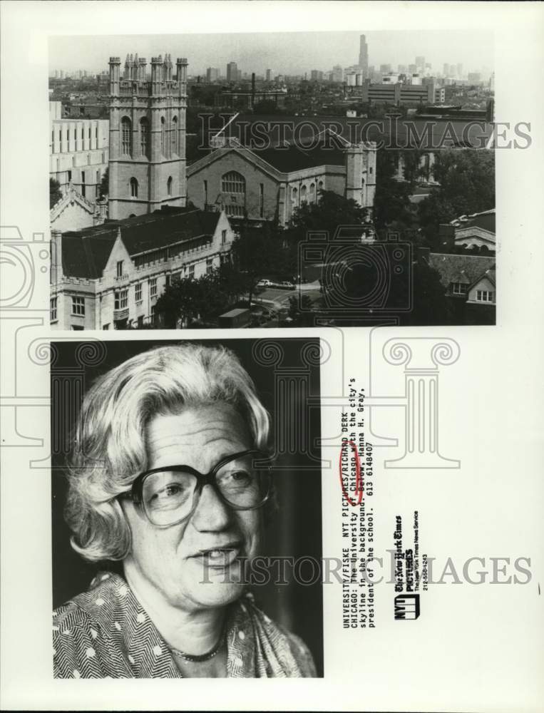 Press Photo View of University of Chicago and Hanna H. Gray, president- Historic Images