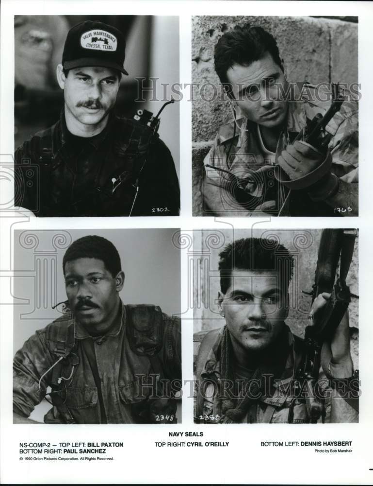 1990 Press Photo The cast of "Navy Seals" - sax27633- Historic Images