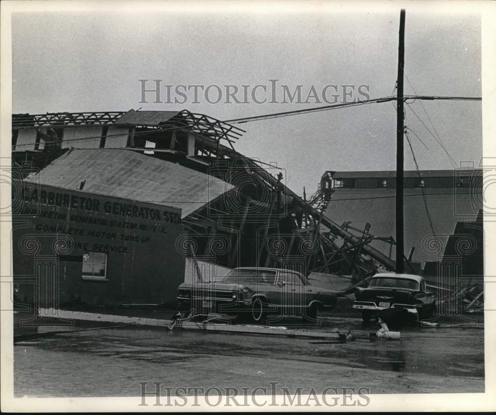 Press Photo Carburetor Generation building destroyed by Hurricane Celia, Texas- Historic Images