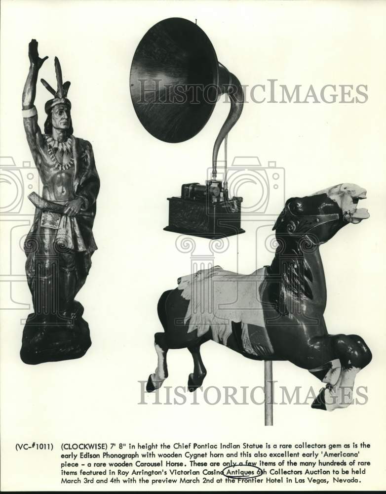 Press Photo Some of the items in Roy Arrington's Victorian Casino Antiques- Historic Images