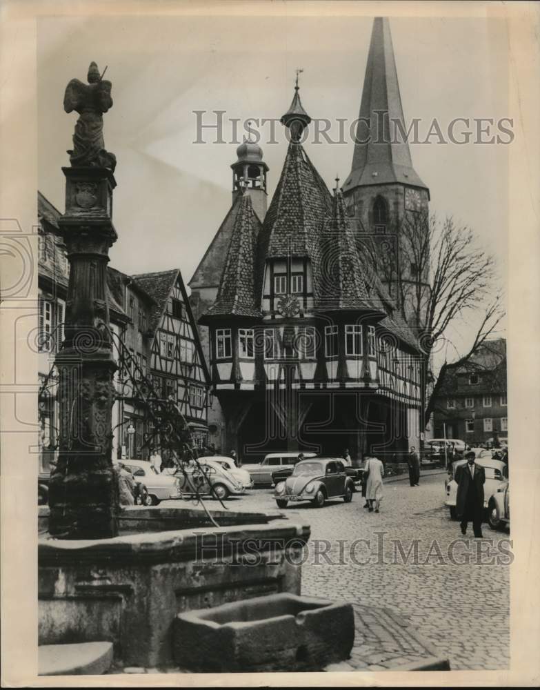 Press Photo The famous framework Town Hall, Michelstadt/Odenwald, Germany- Historic Images