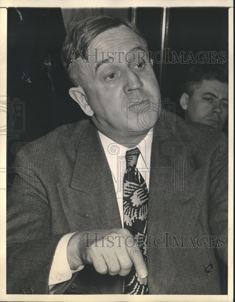1943 Press Photo Price Administrator Prentiss Brown at Senate Agriculture comm. - Historic Images