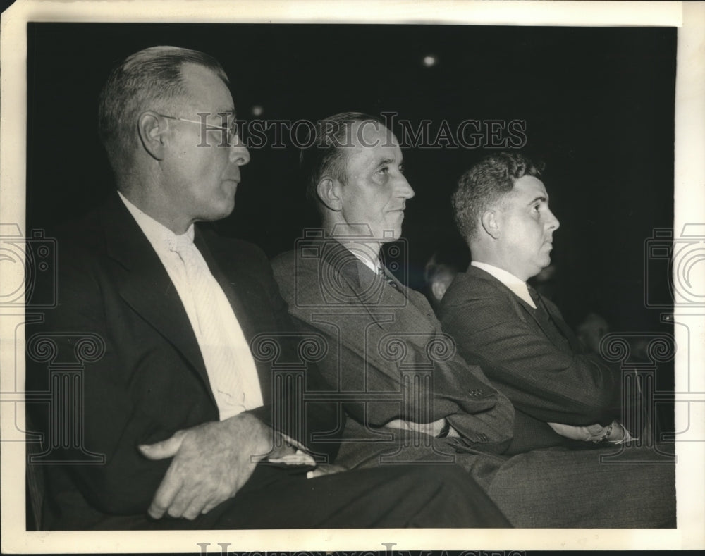 1938 Press Photo George Reeder, Joseph Lippo & Edward Corkery in Court ...