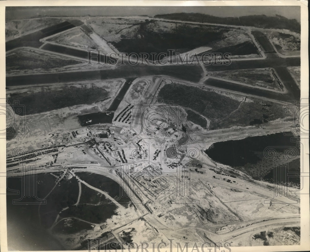 1940 Press Photo Aerial View of New Washington Airport Dedicated By President-Historic Images