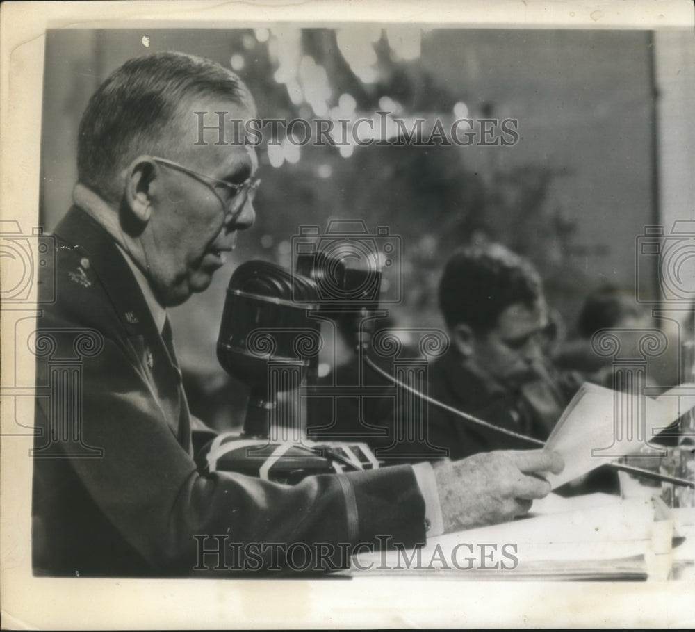 1945 Press Photo Gen George Marshall testifies before Congressional Committee-Historic Images