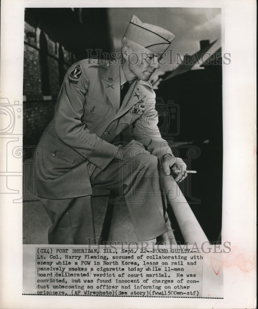 Press Photo Lt Col Harry Fleming Accused of Collaborating with Enemy - Historic Images