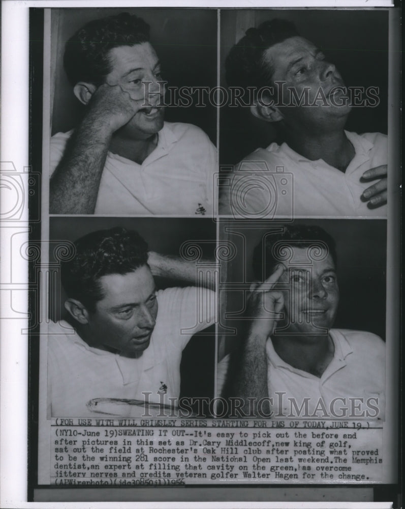 1956 Press Photo Dr. Cary Middlecoff, The New King of Golf at Oak Hill Club- Historic Images
