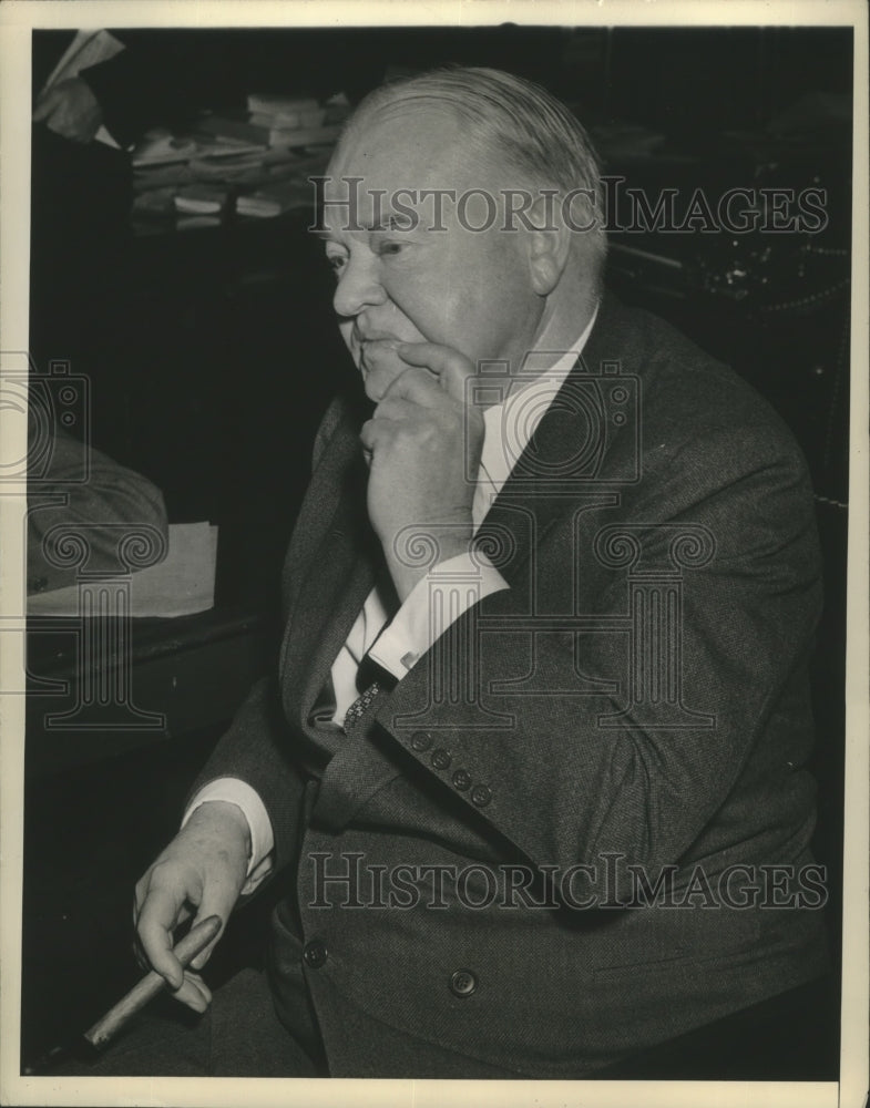 1943 Press Photo Former President Herbert Hoover at Senate  hearing - Historic Images