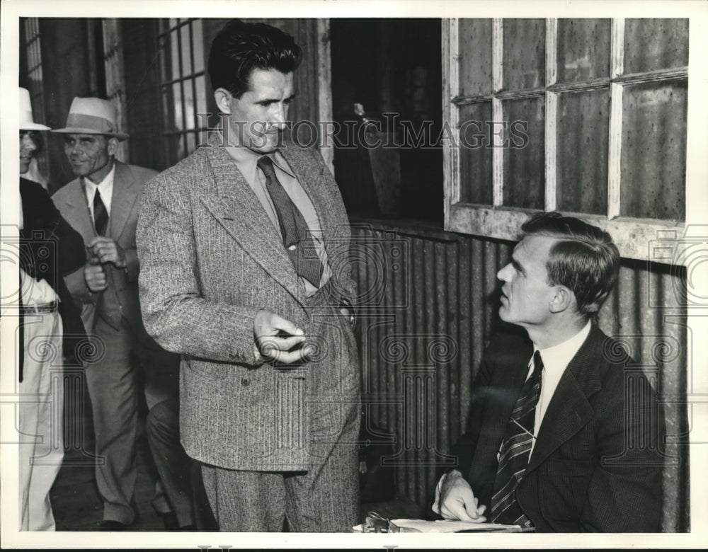 1936 Press Photo Russian Flyers Victor I. Levchenko & Simnund Levenevsky-Historic Images