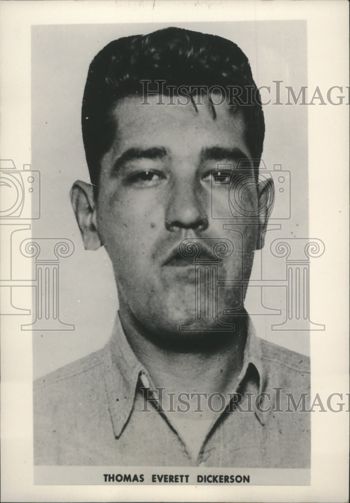 1954 Press Photo Thomas Everett Dickerson One of the "Ten Most Wanted" Criminals-Historic Images